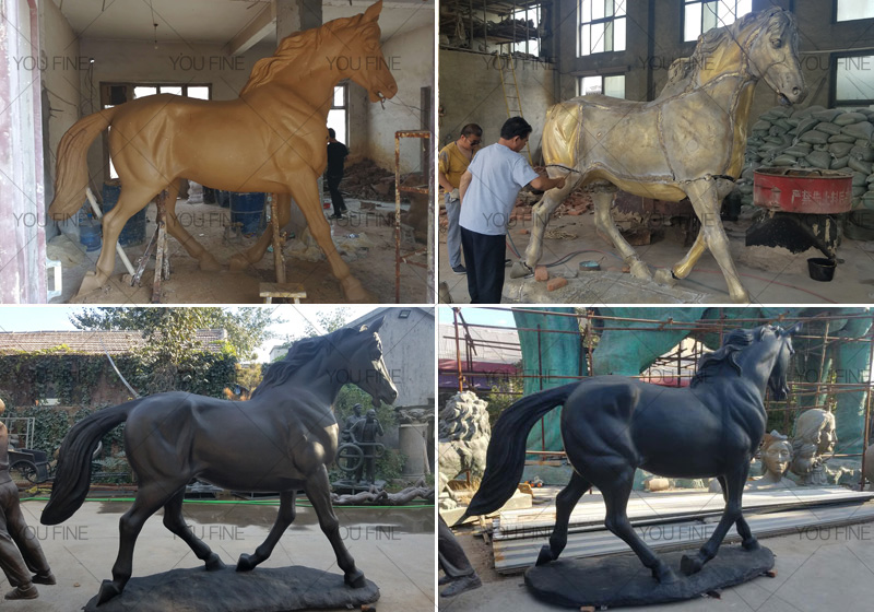 Garden Large Bronze Horse Sculptures For Sale