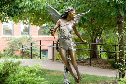 Beautiful Bronze Angel Sculpture for Garden & Yard Decor