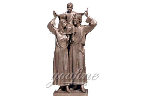 Bronze Jesus family Religious Holy Family Statues