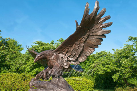 Cast Brass Bronze Eagle Sculpture For Sale