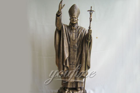 Decorative Outdoor Cast Bronze John Paul II Statues