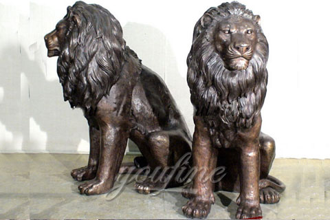 Garden Decoration Casting Bronze Lion Statues