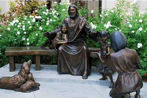 Happy Family Bronze Sculptures for Garden& Yard Decoration