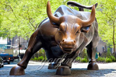 Outdoor Animal Charging Bull Large Bronze Bull sculptures