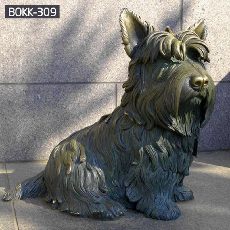 Antique Bronze Dog Statue of Franklin Delano Roosevelt Memorial for sale BOKK-309