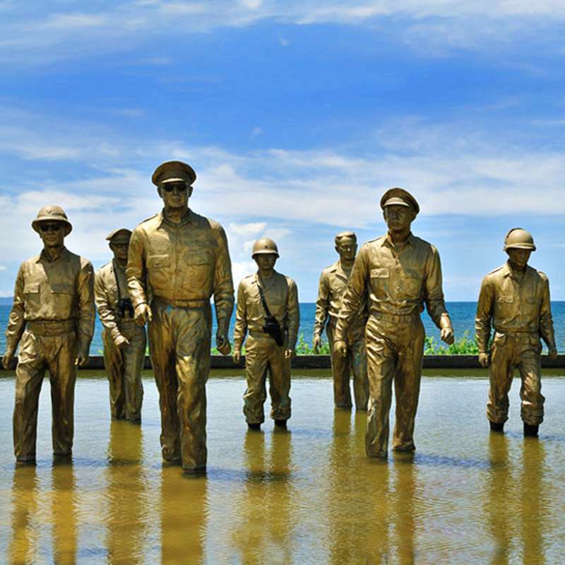 Bronze MacArthur Leyte-Landing Memorial Sculptures for Sale BOKK-484