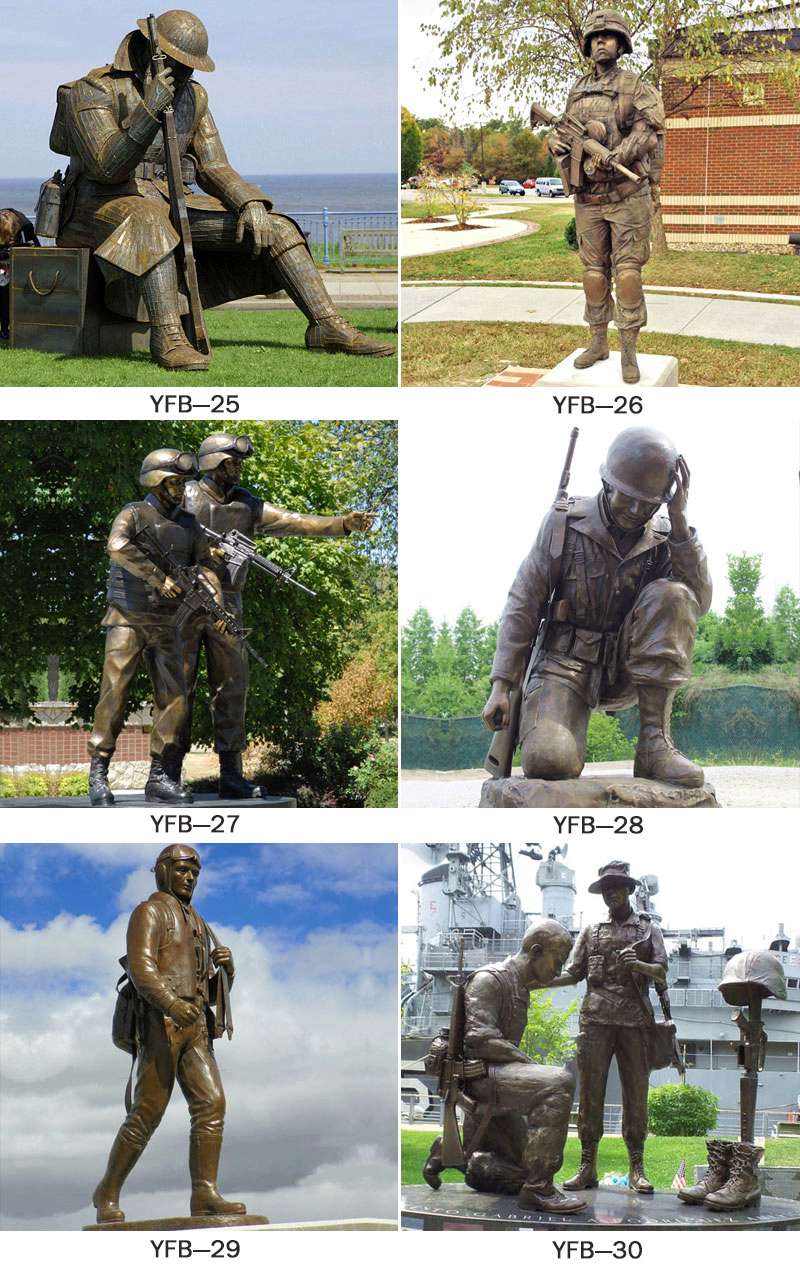 China Manufacture of Popular Bronze Solider Sculpture