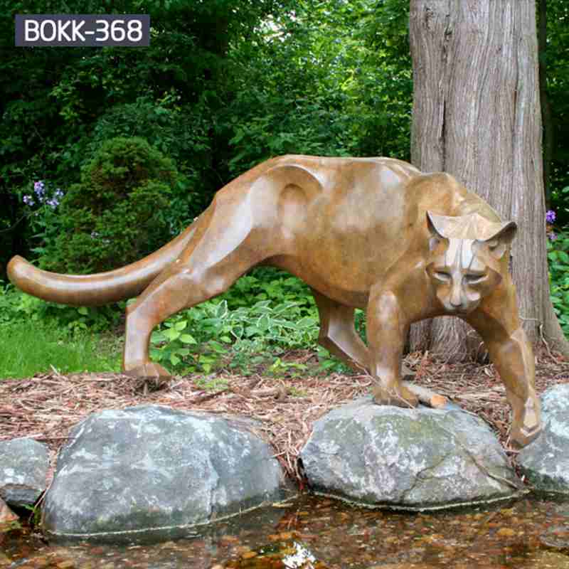 Garden Bronze Panther Statue