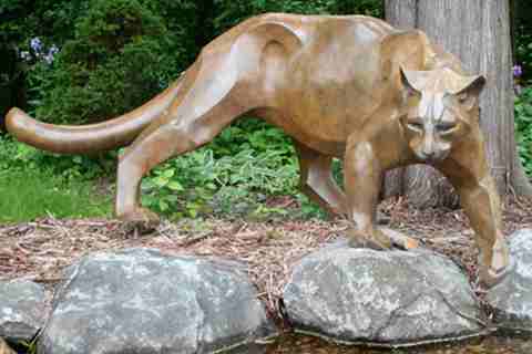 Supplier of Garden Bronze Panther Statue BOKK-368