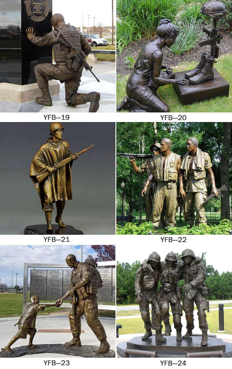 Wholesale Life Size Bronze Military Soldier Sculpture