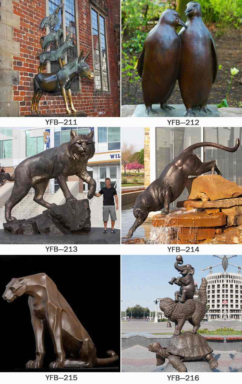 Cheap Famous Bronze Animal Sculptures of Musician in Bremen BOKK