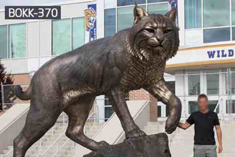 Cheap Large Bronze Cat Sculpture for Park Decoration BOKK-370