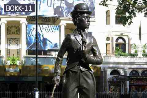 Chinese Factory Life Size Bronze Celebrity Statue of Chaplin  BOKK-11