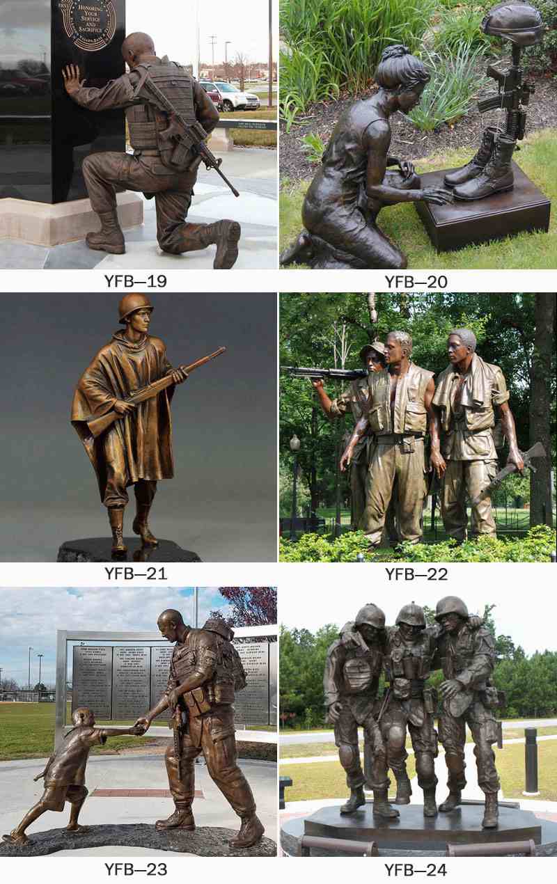 Factory Supply Bronze Soldier Sculpture for Veterans Park BOKK