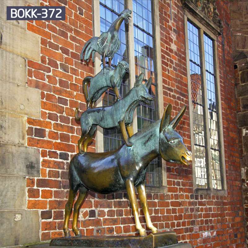 Famous Bronze Animal Sculptures of Musician in Bremen BOKK-372