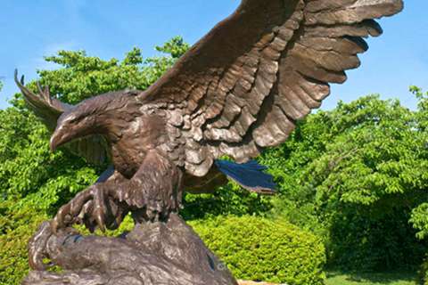 Factory Carved Life Size Bronze Eagle Sculpture BOKK-338