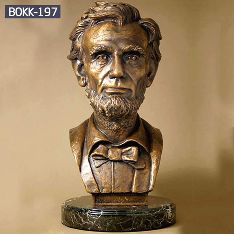 Sale Vivid Bronze Bust statue of Lincoln on Line