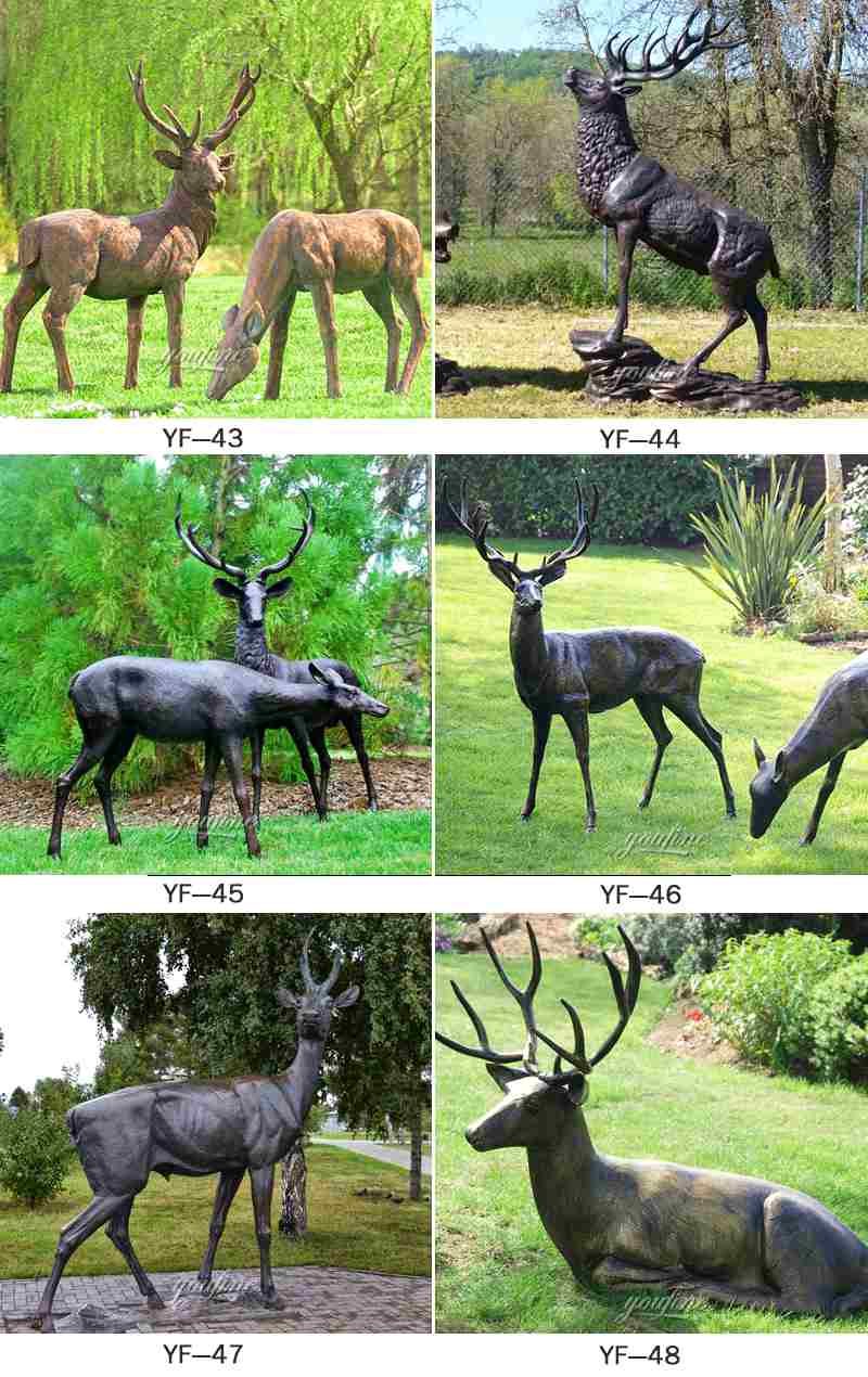 Bronze Deer Statue for Sale BOKK-280