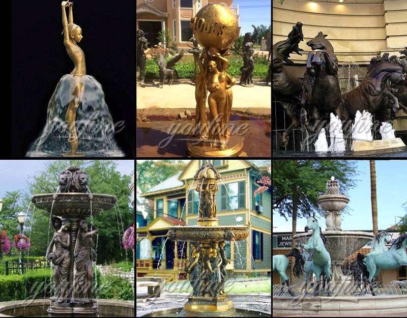 Factory Supply Popular Bronze Fountain with Statue BOKK