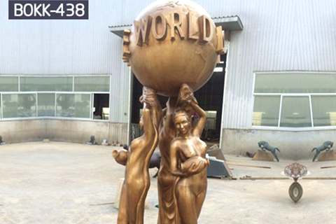 Slae Attractive Bronze City Sculpture of The World is Yours BOKK-438