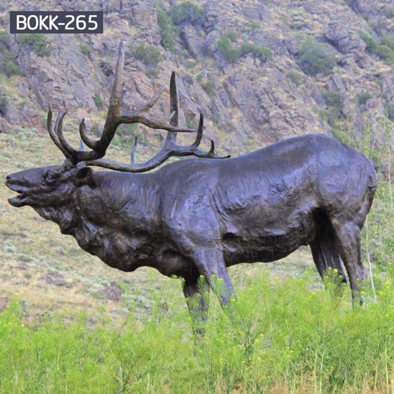 Large Bronze Red Deer Sculpture on Sale