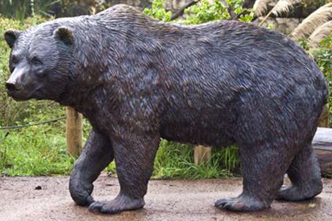 Large Wild Bronze Bear Sculpture for Sale BOKK-02