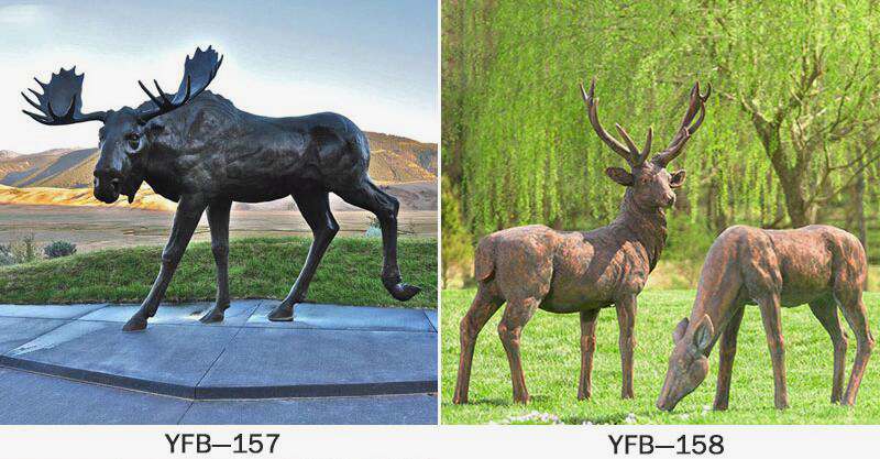 Life Size Bronze Deer Statue for Sale BOKK