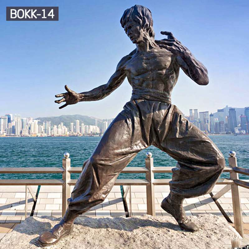 Life Size Famous Bronze Statue of Bruce Lee