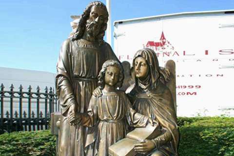 Religious Bronze Sculptures of Holy Family BOKK-603