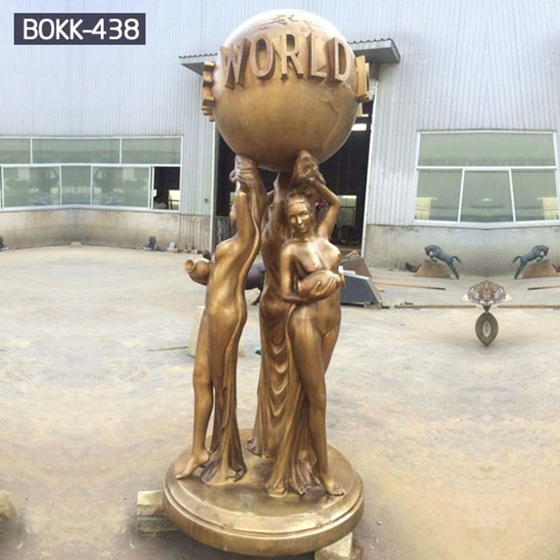 Slae Attractive Bronze City Sculpture of The World is Yours