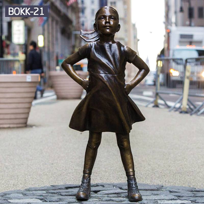 Life Size Famous Bronze Sculpture of Fearless Girl