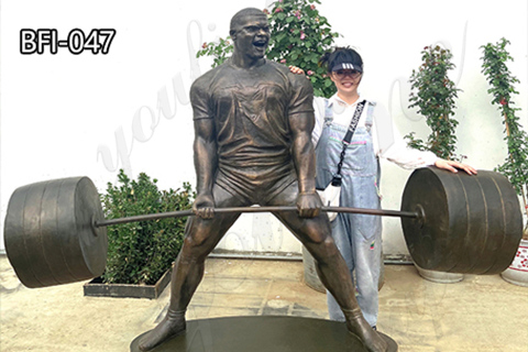 Life Size Bronze Weightlifter Sportsman Statue for Sale